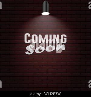Brick Wall with Dramatic Spotlight Illumination Stock Vector