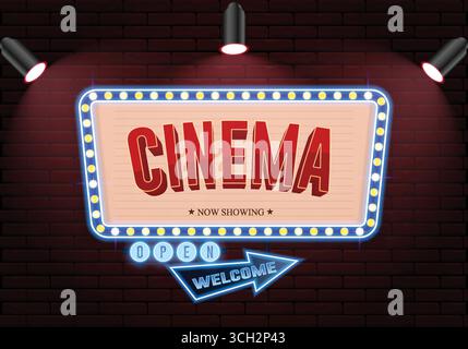 Brick Wall with Dramatic Spotlight Illumination Stock Vector