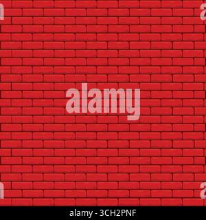 Classic Brick Wall with Neat Natural Texture Stock Vector