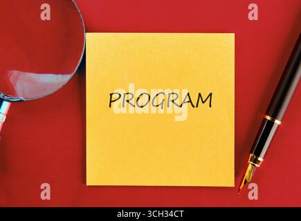 Concept word PROGRAM. Data Digital Programs System Technology Concept. Stock Photo