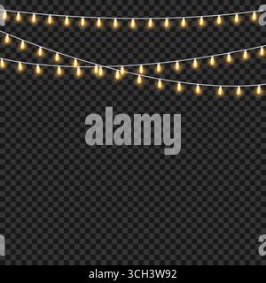 cafe lights with bright and radiant colors Stock Vector