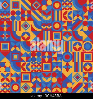 Pattern with colorfull concept design Stock Vector