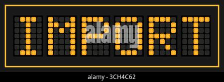 Orange color led banner in word import on black background Stock Vector