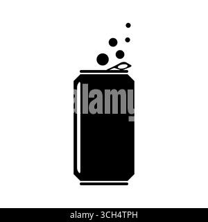 Drink Can. Soda Can. Soft Drink Can Icon. Vector Illustration Isolated on White Background Stock Vector