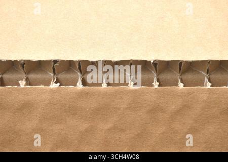 brown hard corrugated paper box texture and background Stock Photo