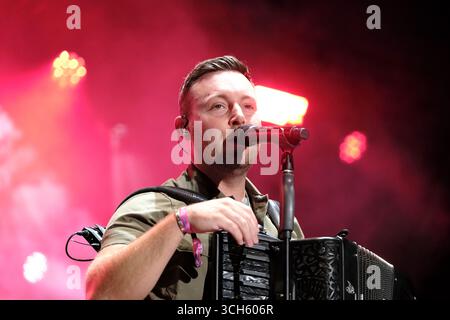 Jedburgh, UK. 31st Aug, 2025. Nathan Carter performs onstage during day two of EdgeFest 2025 at Lilliardsedge near Jedburgh on August 30, 2025. EdgeFest 2025, Music Festival. A growing music festival, in the Scottish Borders, now in its third year, being held at Lilliardsedge, near Jedburgh. Music and entertainment for all the family, under the big top. ( Credit: Rob Gray/Alamy Live News Stock Photo