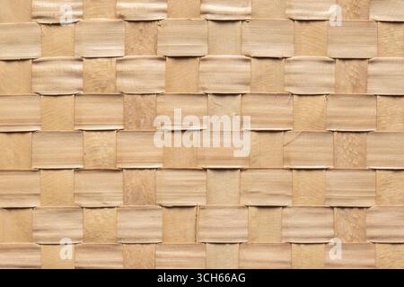 Thin strips of bamboo woven into a grid pattern background backdrop. Stock Photo