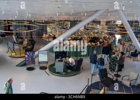 The Forum Groningen, a public cultural and educational centre on Nieuwe Markt in the old town, with a cinema, library, media labs, restaurants, a roof Stock Photo