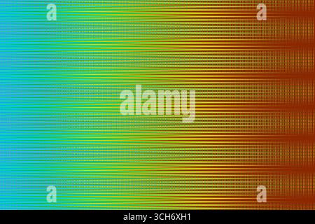 Abstract gradient pattern with digital glitch effect and horizontal lines. Ideal for tech, cyber, or experimental visual design. Stock Photo