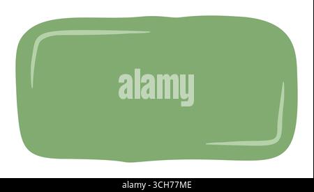 Green Squiggle Sticker Hand Drawn Frame Stock Vector
