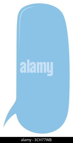 Hand Drawn Fluid Blue Speech Sticker Stock Vector