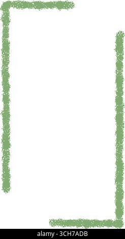 Green Chalk Corner Border Hand Drawn Stock Vector