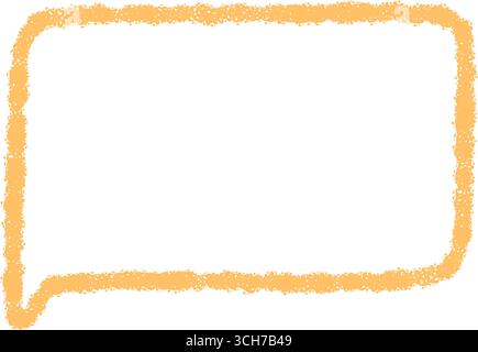 Hand Drawn Chalk Speech Balloon Rectangle Stock Vector