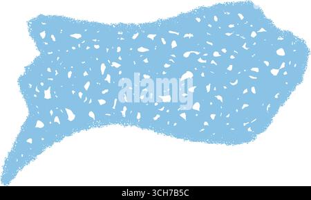 Wavy Chalk Speech Balloon Scribble Stock Vector