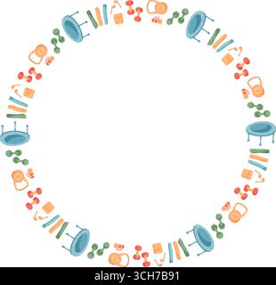 Colorful Seamless Flat Sport Frame Stock Vector