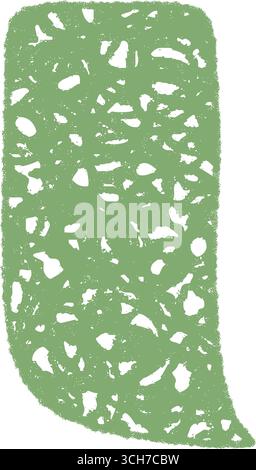 Fluid Green Chalk Speech Balloon Rectangle Stock Vector