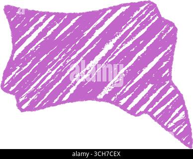 Fluid Wavy Chalk Sketch Speech Balloon Stock Vector