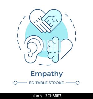 Empathy soft blue concept icon Stock Vector