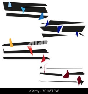 Abstract brush strokes. Dynamic colored lines. Artistic vector design. Creative modern illustration. EPS 10. Stock Vector