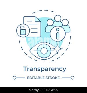 Transparency soft blue concept icon Stock Vector
