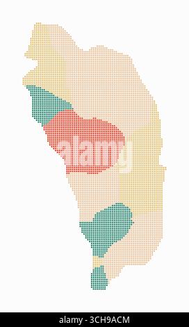 Square dots pattern map of Dominican Republic. Dominican Republic ...