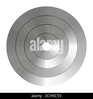 Circular ripple pattern. Abstract layered shapes. Concentric rings illustration. Vector modern design. EPS 10. Stock Vector