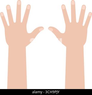 Hand. Back Hand. Vector Illustration Isolated on White Background. Stock Vector