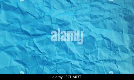 blue crumpled paper background that highlights its texture and detail. crumpled paper texture,  Blue background, and textured background Stock Vector