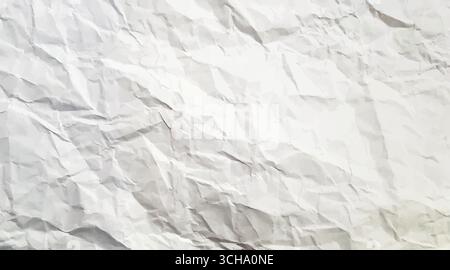 white background and wallpaper by crumpled paper texture, open space and the texture of crumbled paper. white background, and textured background Stock Vector