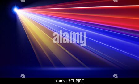Laser flag of armenia. Multicolor laser show on dark blue background. Template of banner, poster for national holiday of armenia. Place for text Stock Vector