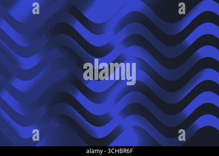 Deep blue abstract background with gradient waves. Stylish and dramatic texture for tech, digital, or modern branding. Stock Photo