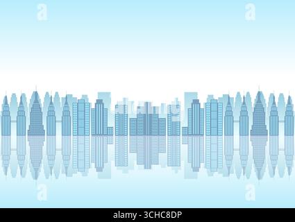 Building Background. City building. Skyscraper. Cityscape. Urban landscape. Metropolis City. Vector Illustration. Stock Vector