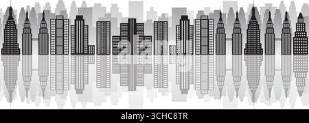 Building Background. City building. Skyscraper. Cityscape. Urban landscape. Metropolis City. Vector Illustration. Stock Vector