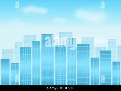 Building Background. Skyscraper. City building Background. Smart and Perspective Building. Cityscape. Hi-tech or Sci-fi City Background. Stock Vector