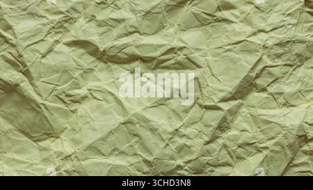 Minimal Grunge Texture of Crumpled Green Wrapping Paper Stock Photo