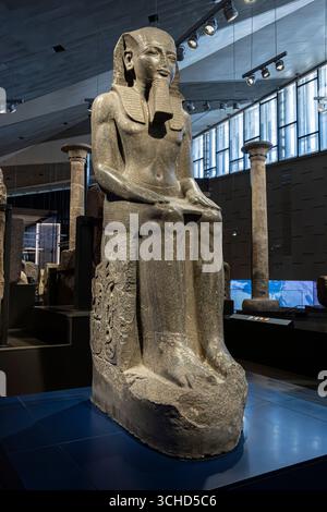 Grand Egyptian Museum(GEM), Main Gallery, seated statue of