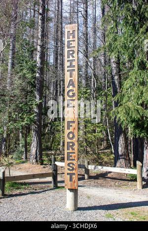 Road sign of Hanmer Springs is a resort alpine village in the ...