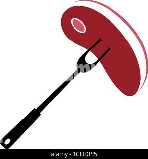 Meat logo  icon illustration design Stock Vector