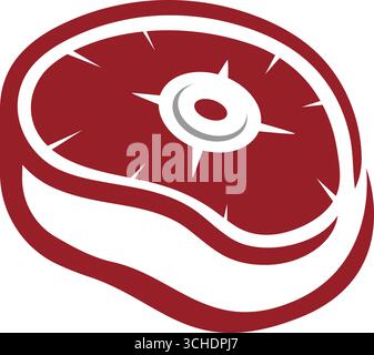 Meat logo  icon illustration design Stock Vector