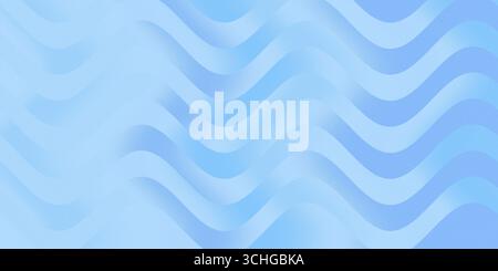 Blue Wavy Background with Soft Noise Texture and Gradient Pattern Stock Photo
