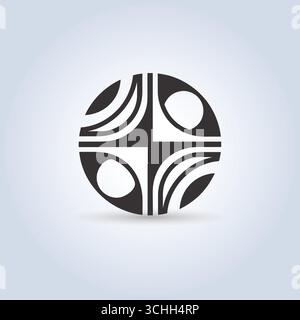 Stylish, innovative, professional agency logo design template Stock Vector