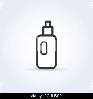 Flat Design Electronic Cigarette Set Isolated on White Stock Vector