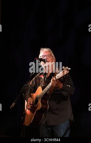 Stephen Ferron, a member of Taradiddle, a folk music trio from Switzerland Stock Photo