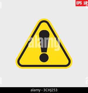 General Warning Attention Sign Alert to Various Safety Hazards Stock Vector