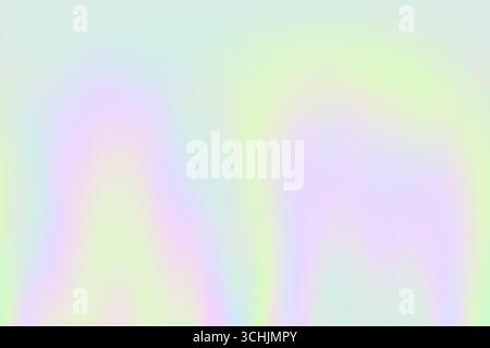 Dreamy pastel holographic gradient with soft transitions and light noise texture. Stock Photo