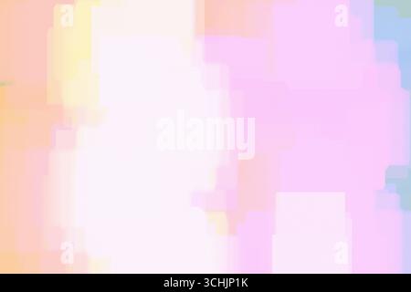 Abstract pixelated gradient in pastel tones with soft blur and glowing light effect. A beautiful, delicate pastel background Stock Photo