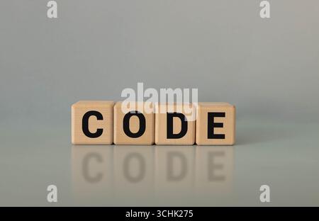 Code word concept on cubes Stock Photo