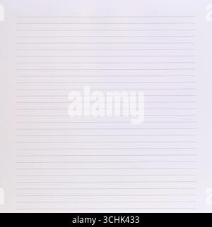 A blank lined paper sheet perfect for writing, journaling, or drawing. Ideal for educational tasks, office use or creative projects. Stock Photo