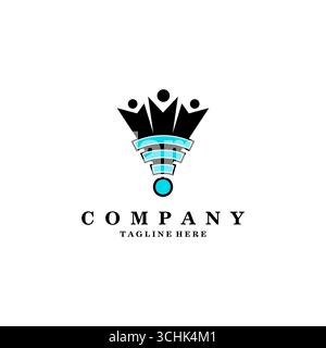 team network logo design vector Stock Vector