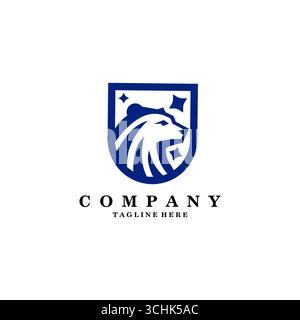 bear shield logo design vector icon club sport Stock Vector